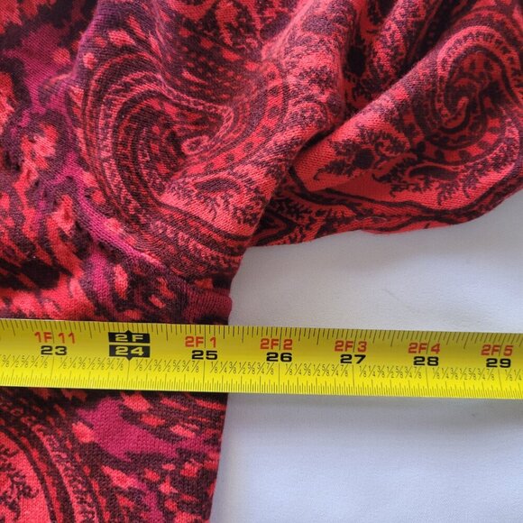Isaac Mizrahi Red Paisley Cardigan Button Front Women’s Large Sweater (Size: 2x) - Picture 2 of 12